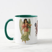 Mug 3 Anges Victoriennes Différents, Noël Vintage (Gauche)