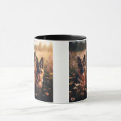 Mug 3 bergers allemands dans un champ de fleur sauvage (Centre)