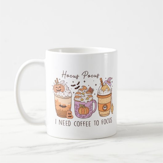 Mug 3 Café Halloween rétro, Hocus pocus Frapuccino (Gauche)