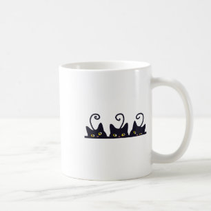 Mug 3 Chats Noirs Drôle Amoureux de les chats Design F