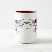 Mug 3 CHICKADEES et CÔNES par SHARON SHARPE (Centre)