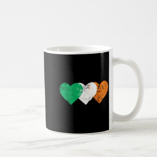 Mug 3 coeurs drapeau Irlande St. Patrick's Day drapeau (Droite)