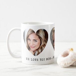 Mug 3 Coeurs photo avec message personnel