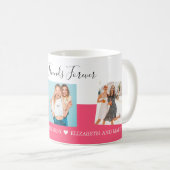Mug 3 Collage de photos Meilleurs amis Script de texte (Devant droit)