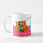 Mug 3 Collage de photos Meilleurs amis Script de texte (Gauche)