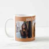 Mug 3 Collage photo avec 2 emplacements pour le texte (Gauche)