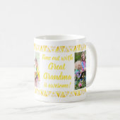 Mug 3 Collage photo, Typographie personnalisée - Grand (Devant droit)