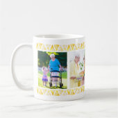 Mug 3 Collage photo, Typographie personnalisée - Grand (Gauche)