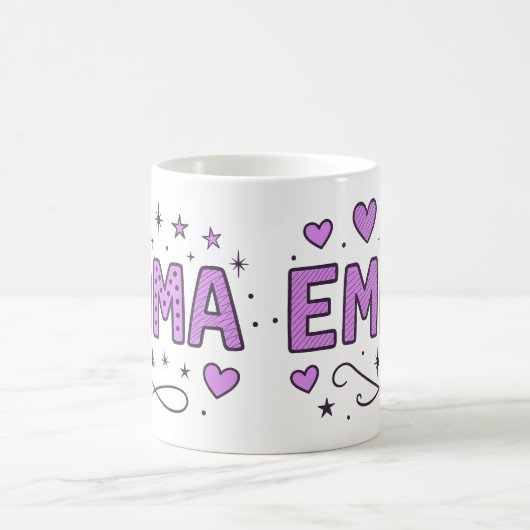 Mug 3 Color Emma 2 . Doodle (Centre)