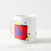 Mug 3 Couches géométriques Monogrammes de la lettre in (Devant gauche)