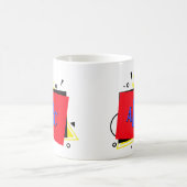 Mug 3 Couches géométriques Monogrammes de la lettre in (Centre)
