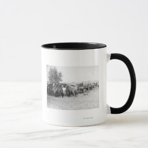 Mug 3 Cowboys Roping Horses PhotoDakota du Sud