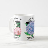 Mug 3 Différentes Fleurs d'Art d'Étiquette de Paquet d (Devant gauche)