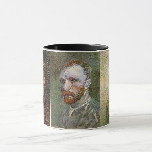 Mug 3 différentes peintures de portraits de Van Gogh (Centre)