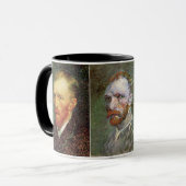 Mug 3 différentes peintures de portraits de Van Gogh (Devant gauche)