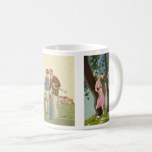 Mug 3 Différents jeunes mariés romantiques Art déco vi