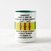 MUG 3 ÉTOILES COMBAT MARINE VIETNAM WAR VETERAN (Centre)