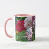 Mug 3 grandes photos Arrière - plan rose Facile téléch (Gauche)