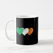 Mug 3 Hearts Ireland Flag St. Patricks Day Irish Flags (Gauche)