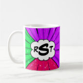 Mug 3 Lettre initiale Monogramme Pop Art Cloud (Gauche)