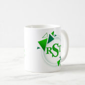 MUG 3 LETTRE MONOGRAPHIQUE INITIALE FEUILLE BLANCHE VE (Devant droit)