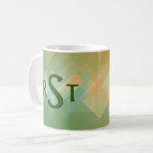 Mug 3 LETTRE MONOGRAPHIQUE INITIALE Vert à Brown Gradu (Devant gauche)