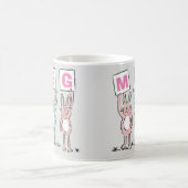 Mug 3 Lettre Nom Fun Rabbits Design (Centre)