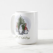 Mug 3 lutins de Noël Laissez neige (Devant gauche)