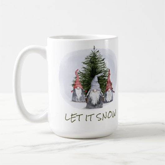 Mug 3 lutins de Noël Laissez neige (Gauche)