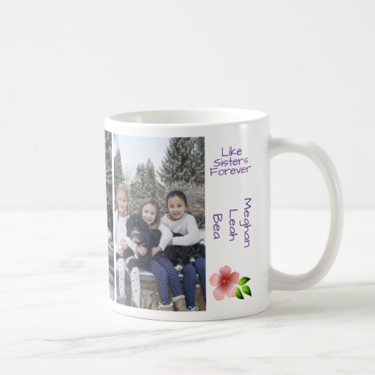 Mug 3 Meilleurs Amis Comme Soeurs Personnalisent Les N (Droite)