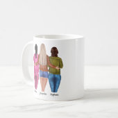 Mug 3 meilleurs amis personnalisés (Devant gauche)