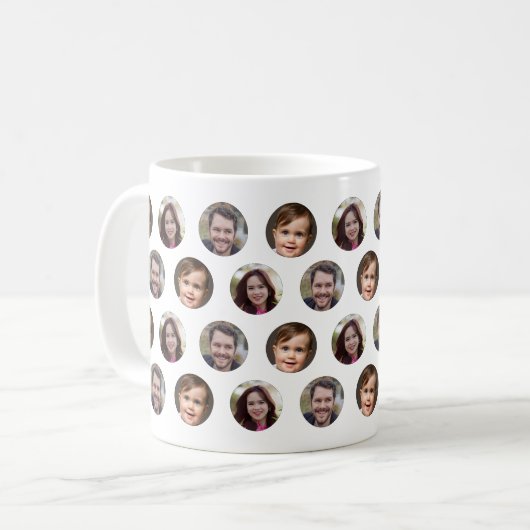Mug 3 Membres de la famille Photo Collage (Devant gauche)