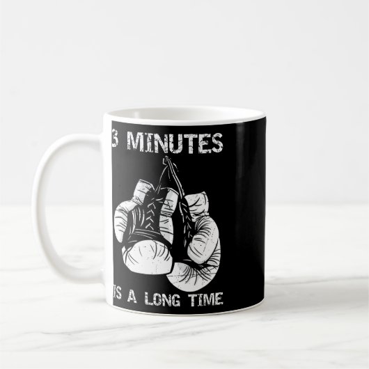 Mug 3 Minutes Est Un Long Moment De Boxe Drôle (Gauche)