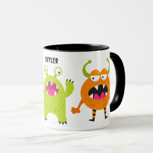 Mug 3 Petits Monstres Mignons Avec Nom