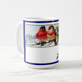Mug 3 petits oiseaux se reposant sur une branche (Devant gauche)