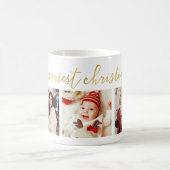 Mug 3 Photo Collage Script moderne "Joyeux Noël" (Centre)