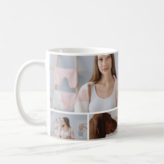 Mug 3 Photo Future Maman Noël Annonce de Grossesse  (Gauche)