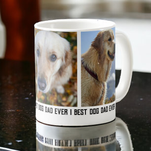 Mug 3 Photo Meilleur Chien Papa Jamais