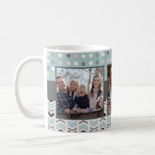 Mug 3 Photo Motif moderne (Gauche)