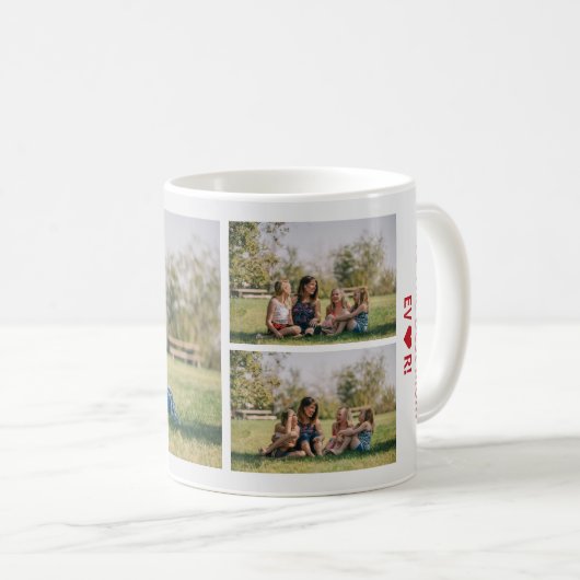 Mug 3 Photos Best Mom Ever Photo Collage Fête des mère (Devant droit)