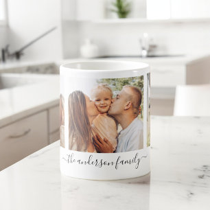 Mug 3 Photos de famille de trois photos