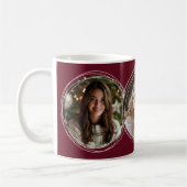 Mug 3 Photos de Noël Collage Maroon C31 Maman Mère (Gauche)
