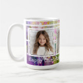 Mug 3 Photos, Long Message, Fleurs de Prairie Modernes (Gauche)