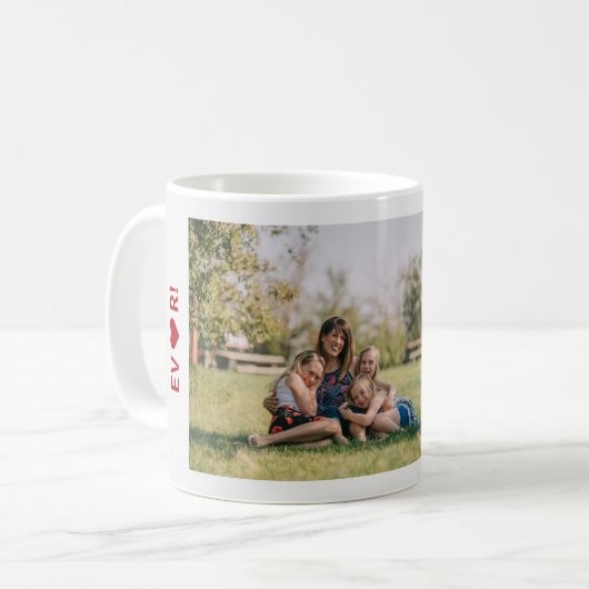 Mug 3 Photos Meilleur Bonus Mama Jamais Coeur Photo Co (Devant gauche)