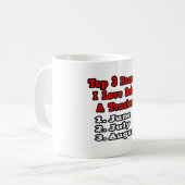 Mug 3 Raisons que j'aime être enseignant (Devant gauche)