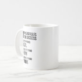 Mug 3 Règles De Réussite - Motivation Dure (Devant gauche)