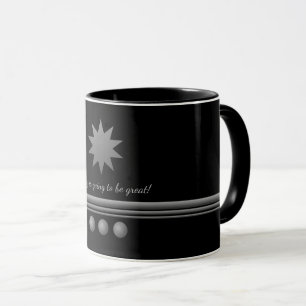 Mug 3 Sphere Silver Text Black Professional