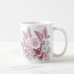 Mug 3D-Blush-Bloom-Papillon-Rêve