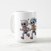 Mug “3D Cartoon Skeleton Race • Funny Running Skeleton (Devant gauche)