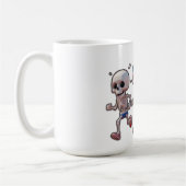 Mug “3D Cartoon Skeleton Race • Funny Running Skeleton (Gauche)